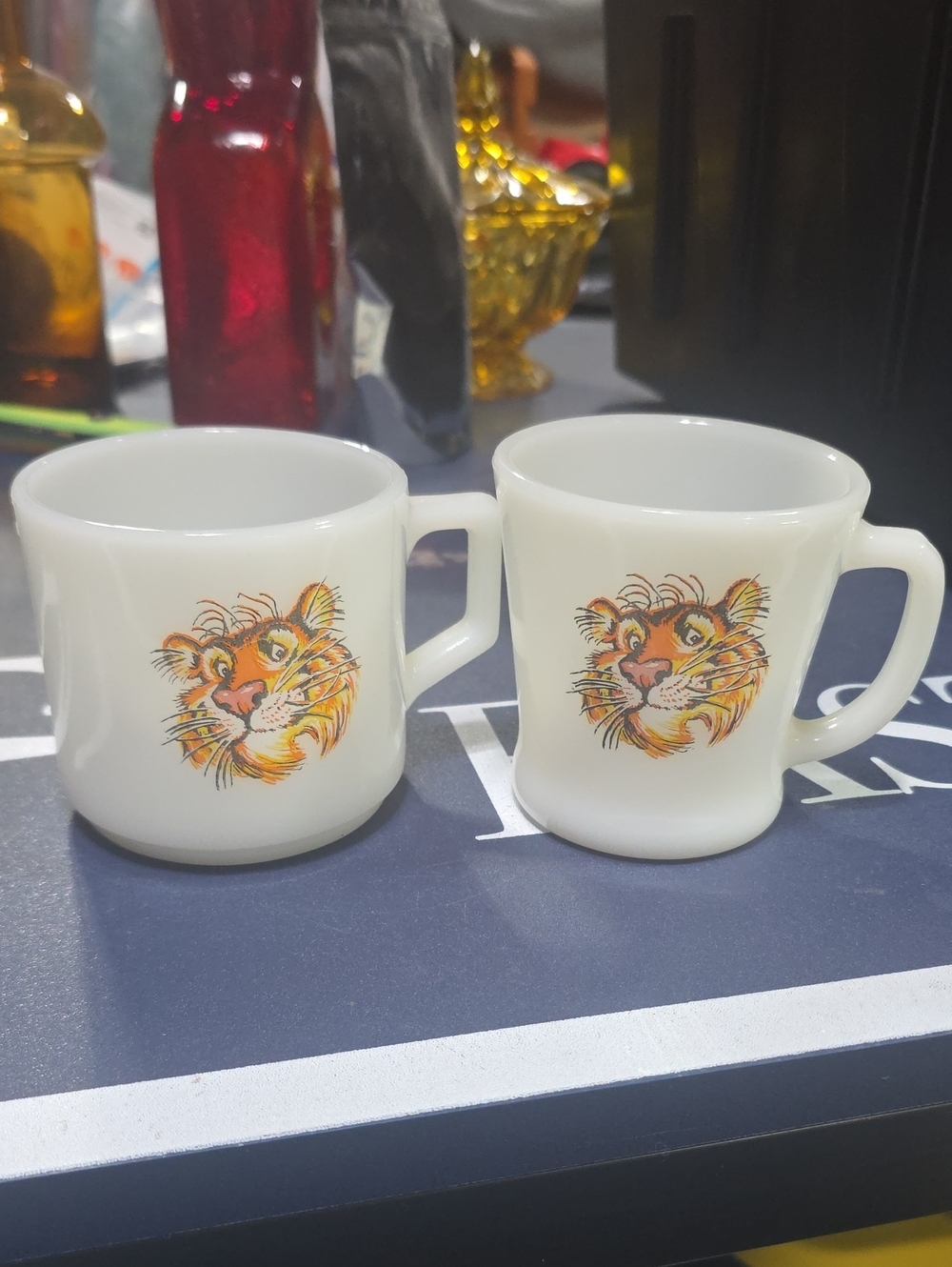 Fire King Anchor Hocking Exxon Coffee Cups
